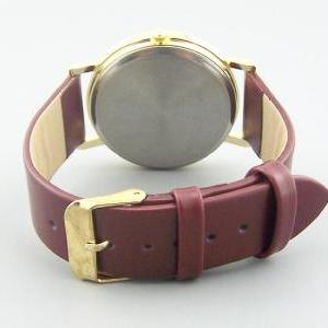 Wood Watch,vintage Style Leather Watch,women..