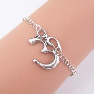 Om Bracelet Simple Om Charm Jewelry 3d Bracelet..
